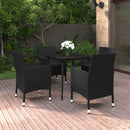 7-Delige Tuinset Met Kussens Poly Rattan En Glas