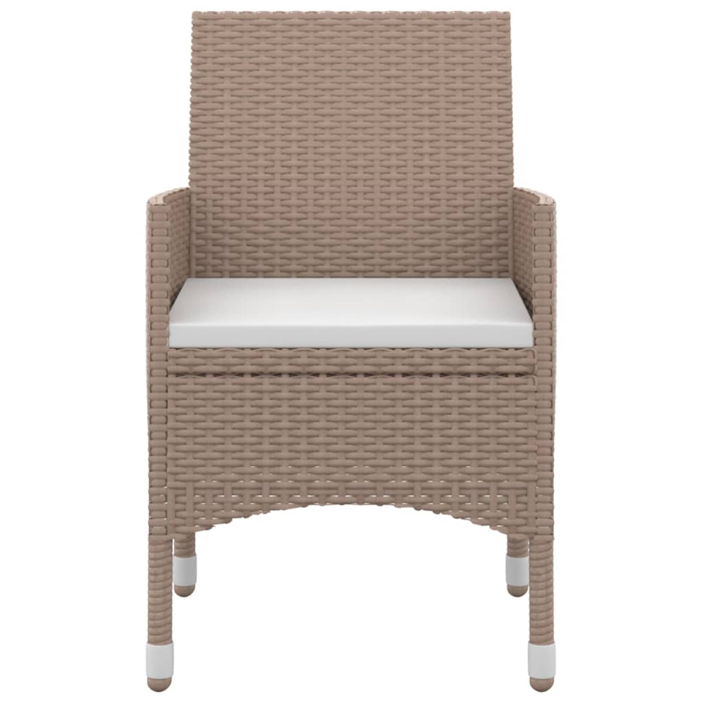 7-Delige Tuinset Met Kussens Poly Rattan En Glas