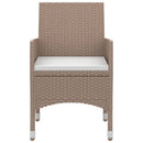 7-Delige Tuinset Met Kussens Poly Rattan En Glas