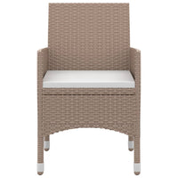 7-Delige Tuinset Met Kussens Poly Rattan En Glas