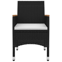 3-Delige Tuinset Met Kussens Poly Rattan En Glas
