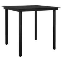 3-Delige Tuinset Met Kussens Poly Rattan En Glas
