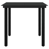 3-Delige Tuinset Met Kussens Poly Rattan En Glas