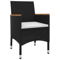 3-Delige Tuinset Met Kussens Poly Rattan En Glas