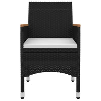 3-Delige Tuinset Met Kussens Poly Rattan En Glas