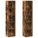 Cd-Kasten 21X16X93,5 Cm Bewerkt Hout Kleurig