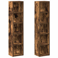 Cd-Kasten 21X16X93,5 Cm Bewerkt Hout Kleurig