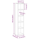 Cd-Kasten 21X16X93,5 Cm Bewerkt Hout Kleurig