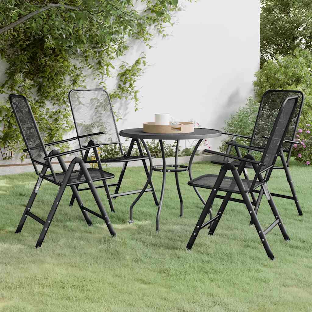 5-Delige Tuinset Metaalgaas Antracietkleurig