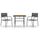 3-Delige Tuinset Poly Rattan
