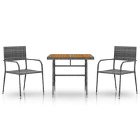 3-Delige Tuinset Poly Rattan