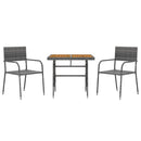 3-Delige Tuinset Poly Rattan