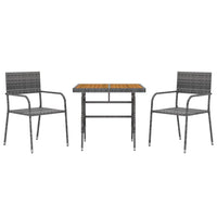 3-Delige Tuinset Poly Rattan