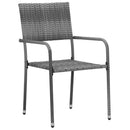 3-Delige Tuinset Poly Rattan