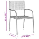 3-Delige Tuinset Poly Rattan