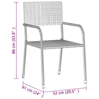 3-Delige Tuinset Poly Rattan