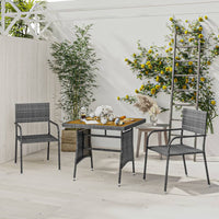 3-Delige Tuinset Poly Rattan