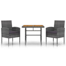 3-Delige Tuinset Poly Rattan