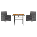 3-Delige Tuinset Poly Rattan