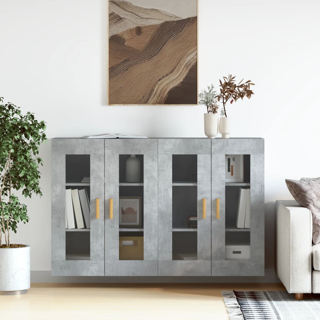 Wandgemonteerde Kasten 2 Pcs Artisan Eik En Zwart
