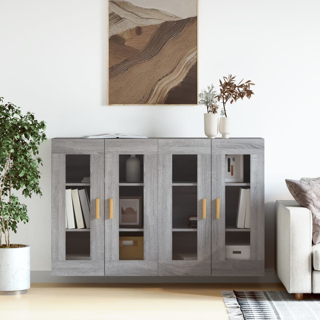 Wandgemonteerde Kasten 2 Pcs Artisan Eik En Zwart