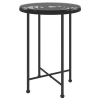 Eettafel Ø55 Cm Gehard Glas En Staal