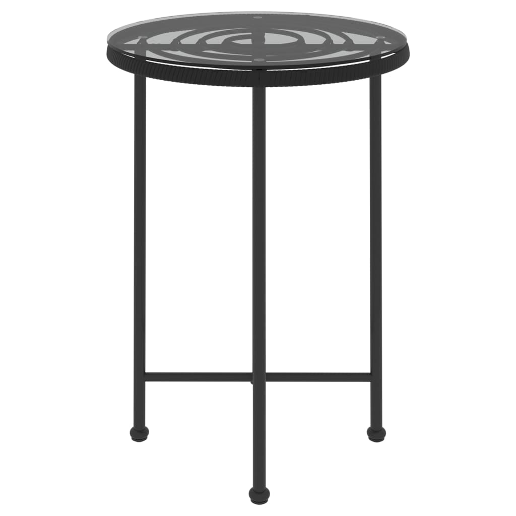 Eettafel Ø55 Cm Gehard Glas En Staal