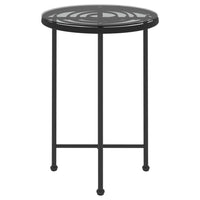 Eettafel Ø55 Cm Gehard Glas En Staal