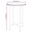 Eettafel Ø55 Cm Gehard Glas En Staal