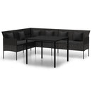 Tuinset Met Kussens Poly Rattan