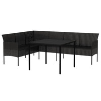 Tuinset Met Kussens Poly Rattan