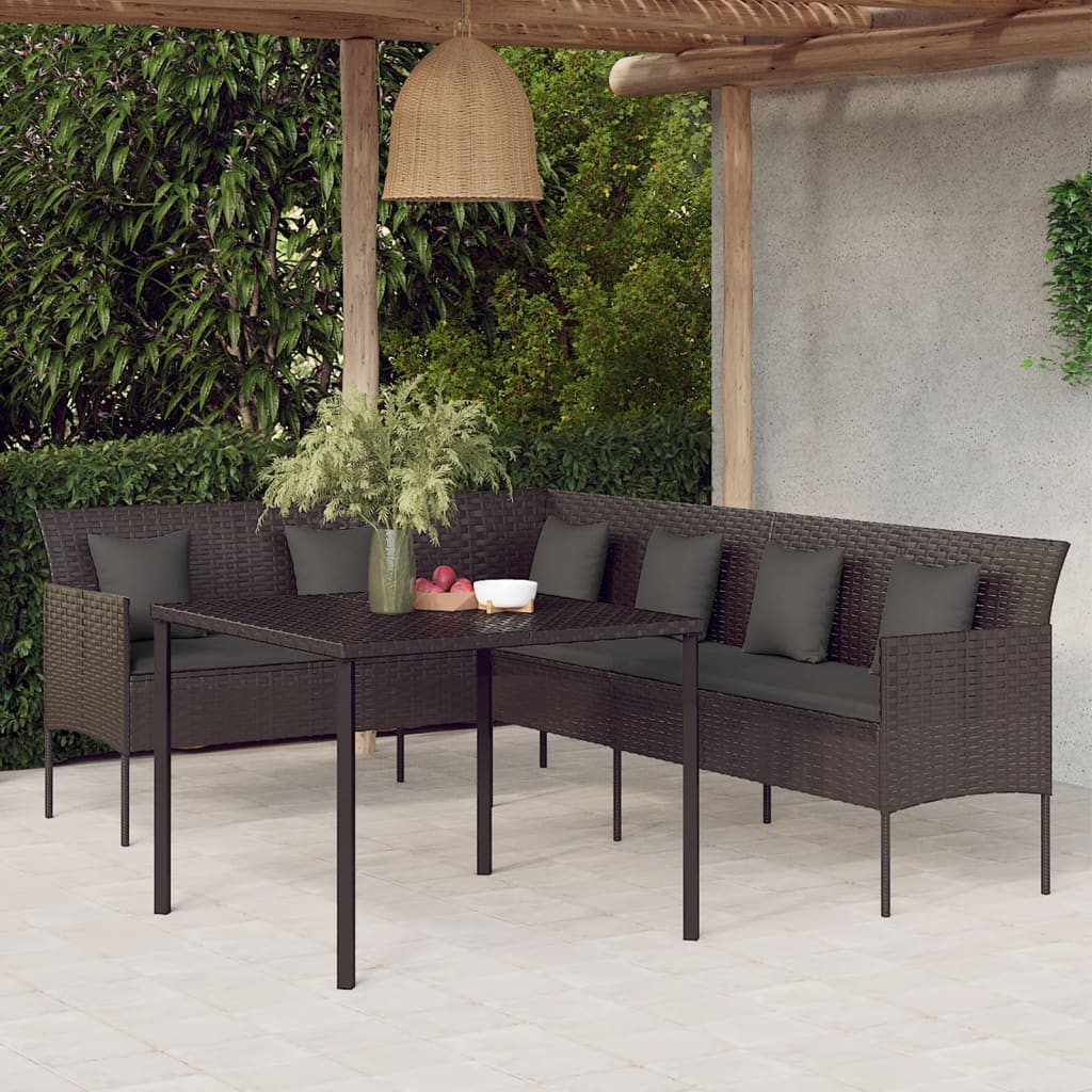 Tuinset Met Kussens Poly Rattan