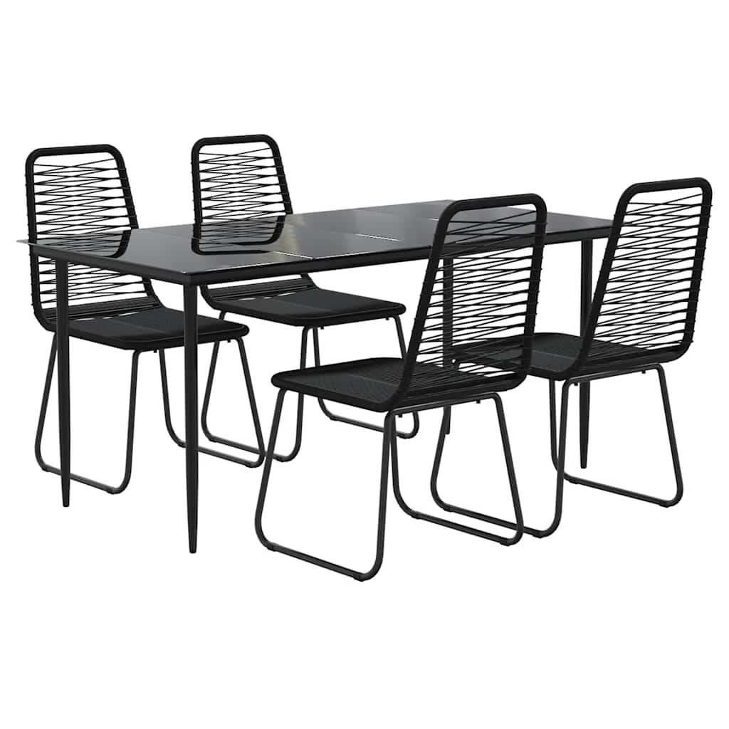 5-Delige Tuinset Zwart