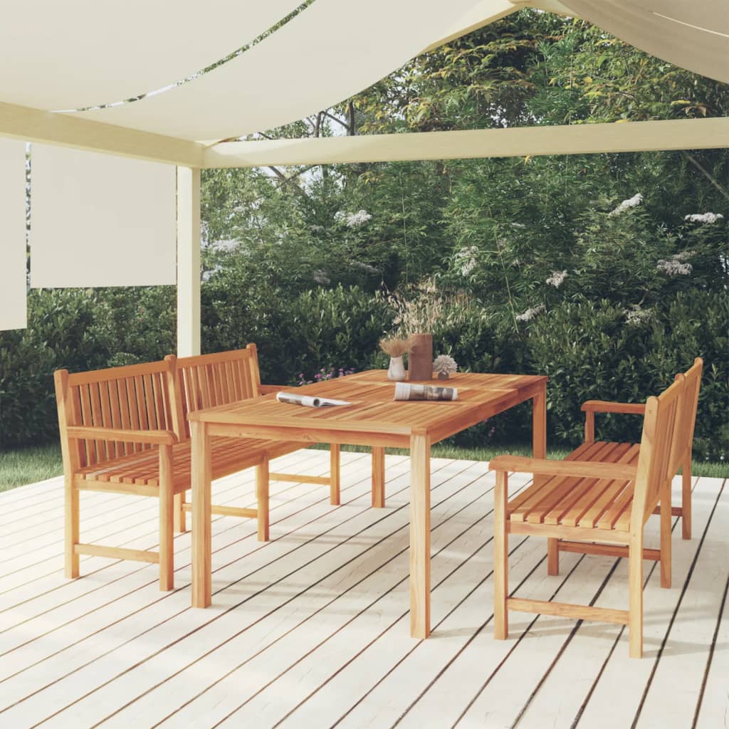 3-Delige Tuinset Massief Teakhout