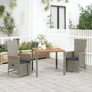 7-Delige Tuinset Met Kussens Poly Rattan Grijs