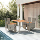 7-Delige Tuinset Met Kussens Poly Rattan Grijs