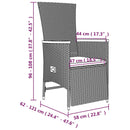 7-Delige Tuinset Met Kussens Poly Rattan Grijs