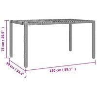 5-Delige Tuinset Met Kussens Poly Rattan Grijs