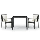 3-Delige Tuinset Met Kussens Poly Rattan