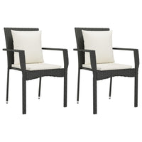 3-Delige Tuinset Met Kussens Poly Rattan