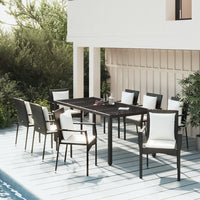 3-Delige Tuinset Met Kussens Poly Rattan