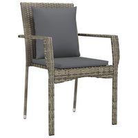 3-Delige Tuinset Met Kussens Poly Rattan