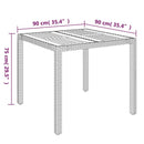 3-Delige Tuinset Met Kussens Poly Rattan