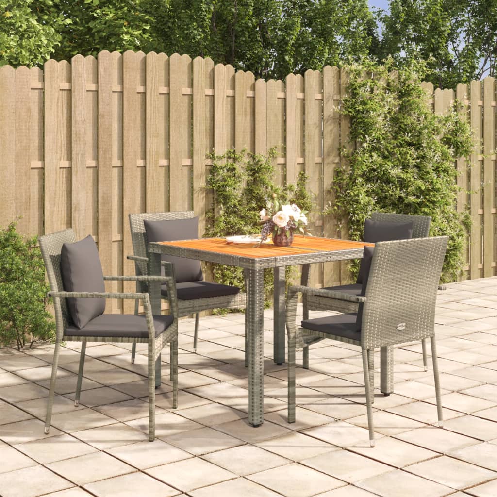 3-Delige Tuinset Met Kussens Poly Rattan
