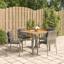 3-Delige Tuinset Met Kussens Poly Rattan