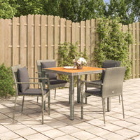 3-Delige Tuinset Met Kussens Poly Rattan