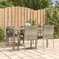 3-Delige Tuinset Met Kussens Poly Rattan