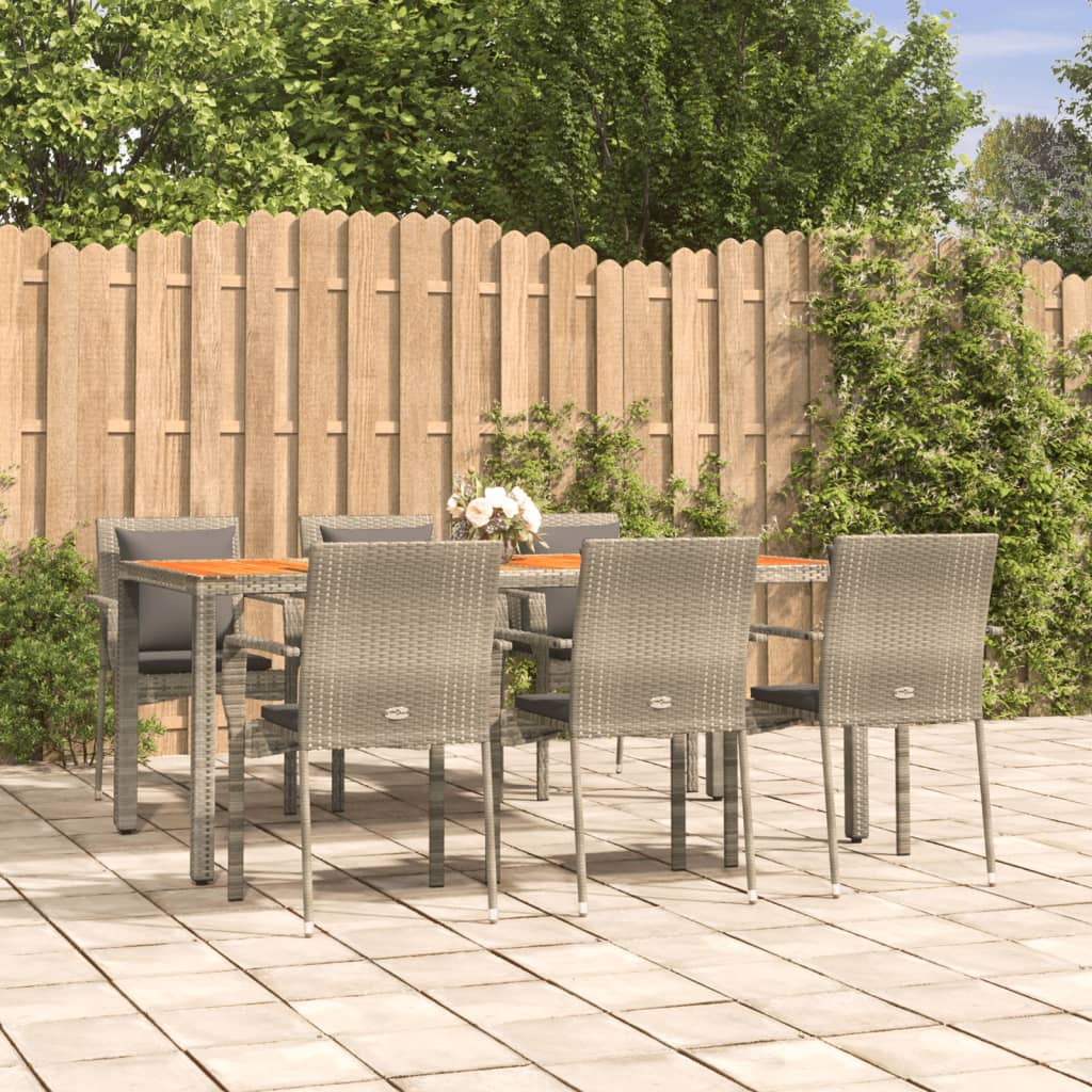 3-Delige Tuinset Met Kussens Poly Rattan