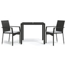 3-Delige Tuinset Met Kussens Poly Rattan