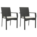 3-Delige Tuinset Met Kussens Poly Rattan